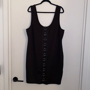 Vintage Forever 21 Plus Size Curve Black Bodycon Edgy Dress